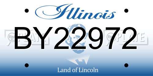 BY22972 Illinois License Plate