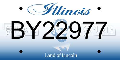 BY22977 Illinois License Plate
