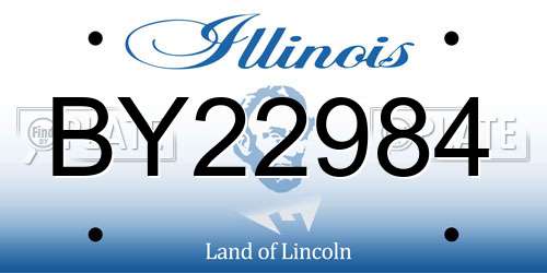BY22984 Illinois License Plate