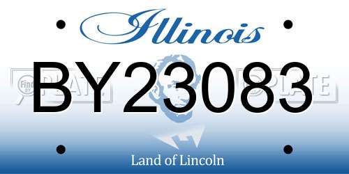 BY23083 Illinois License Plate