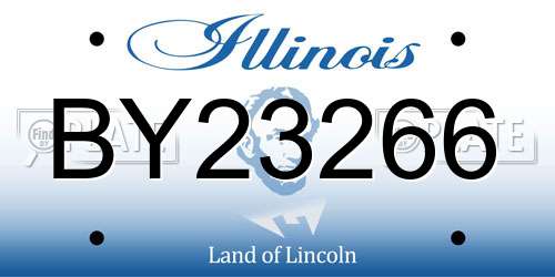 BY23266 Illinois License Plate