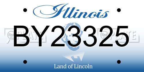 BY23325 Illinois License Plate