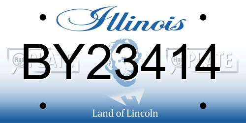 BY23414 Illinois License Plate