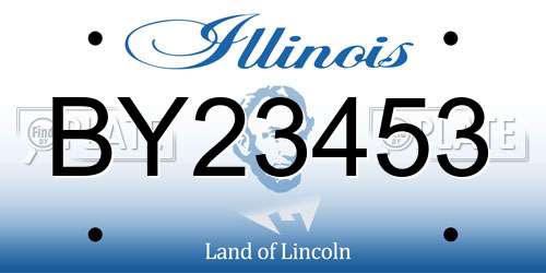 BY23453 Illinois License Plate