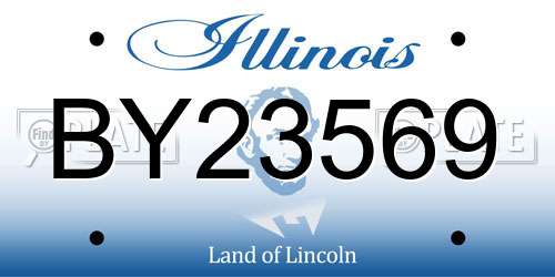 BY23569 Illinois License Plate