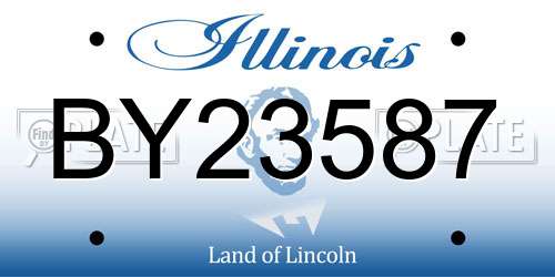 BY23587 Illinois License Plate
