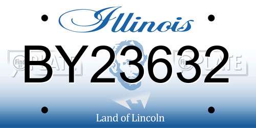 BY23632 Illinois License Plate
