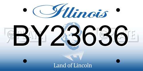 BY23636 Illinois License Plate
