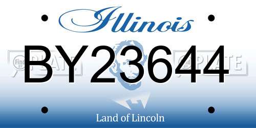 BY23644 Illinois License Plate