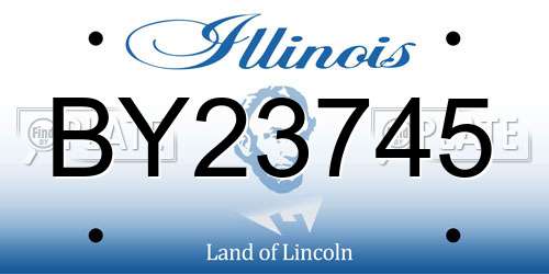 BY23745 Illinois License Plate