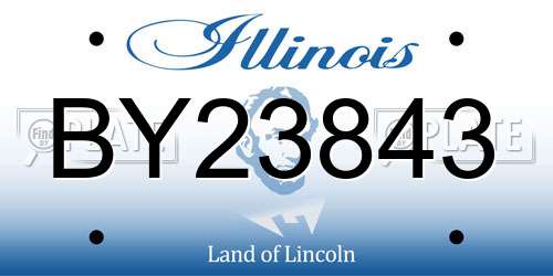 BY23843 Illinois License Plate