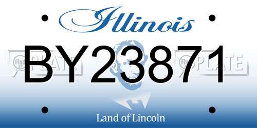BY23871 Illinois License Plate