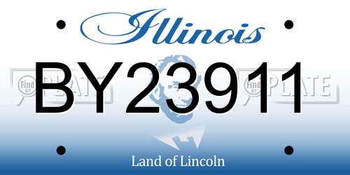 BY23911 Illinois License Plate