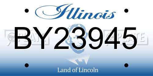 BY23945 Illinois License Plate