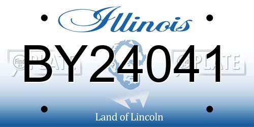BY24041 Illinois License Plate