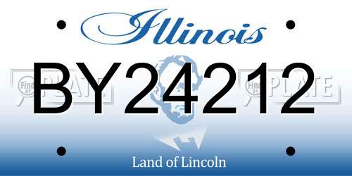 BY24212 Illinois License Plate