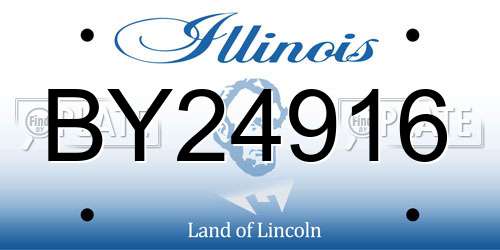BY24916 Illinois License Plate