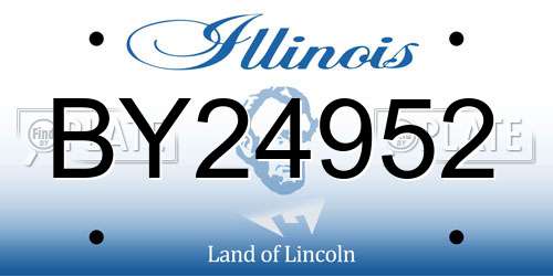 BY24952 Illinois License Plate