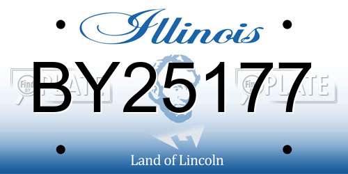 BY25177 Illinois License Plate