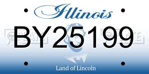 BY25199 Illinois License Plate