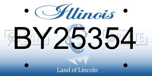 BY25354 Illinois License Plate