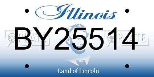 BY25514 Illinois License Plate