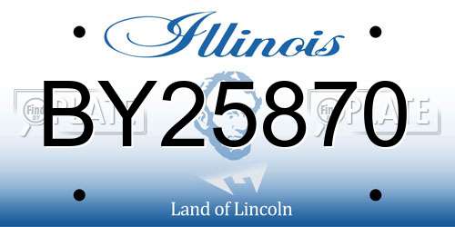 BY25870 Illinois License Plate