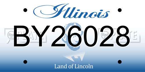 BY26028 Illinois License Plate