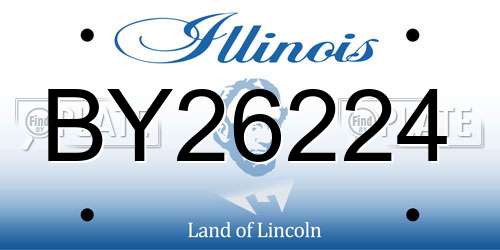 BY26224 Illinois License Plate