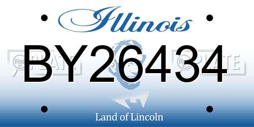 BY26434 Illinois License Plate
