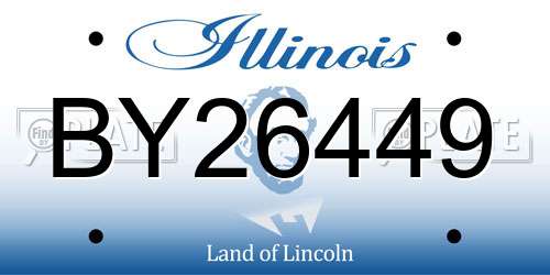 BY26449 Illinois License Plate