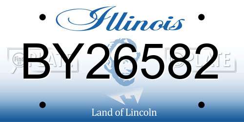 BY26582 Illinois License Plate