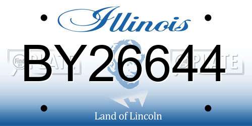 BY26644 Illinois License Plate