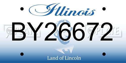 BY26672 Illinois License Plate