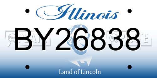 BY26838 Illinois License Plate