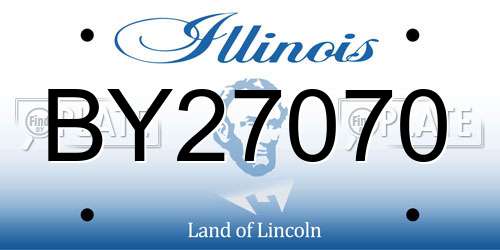BY27070 Illinois License Plate