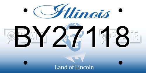 BY27118 Illinois License Plate