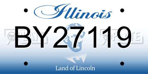 BY27119 Illinois License Plate