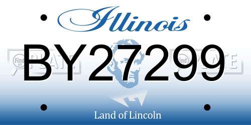 BY27299 Illinois License Plate