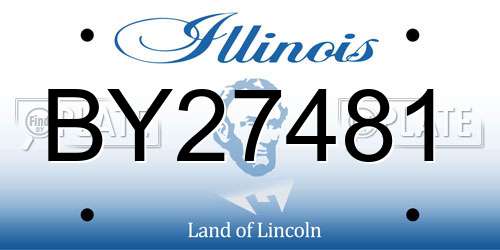 BY27481 Illinois License Plate