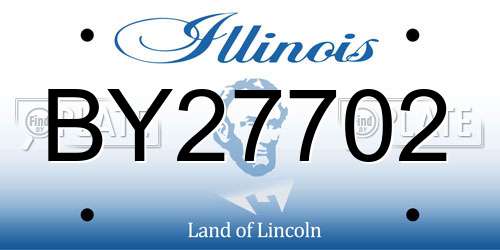 BY27702 Illinois License Plate