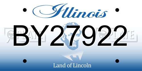 BY27922 Illinois License Plate