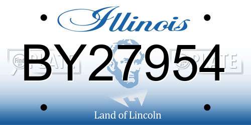 BY27954 Illinois License Plate