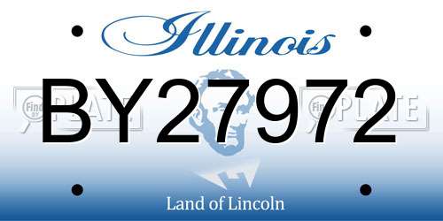 BY27972 Illinois License Plate