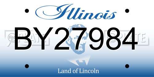 BY27984 Illinois License Plate
