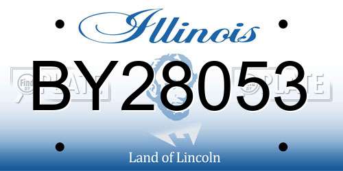 BY28053 Illinois License Plate