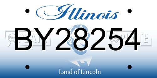 BY28254 Illinois License Plate