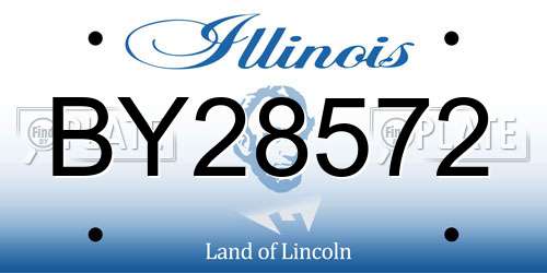 BY28572 Illinois License Plate