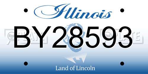BY28593 Illinois License Plate
