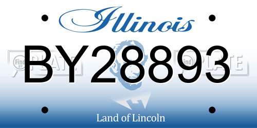 BY28893 Illinois License Plate